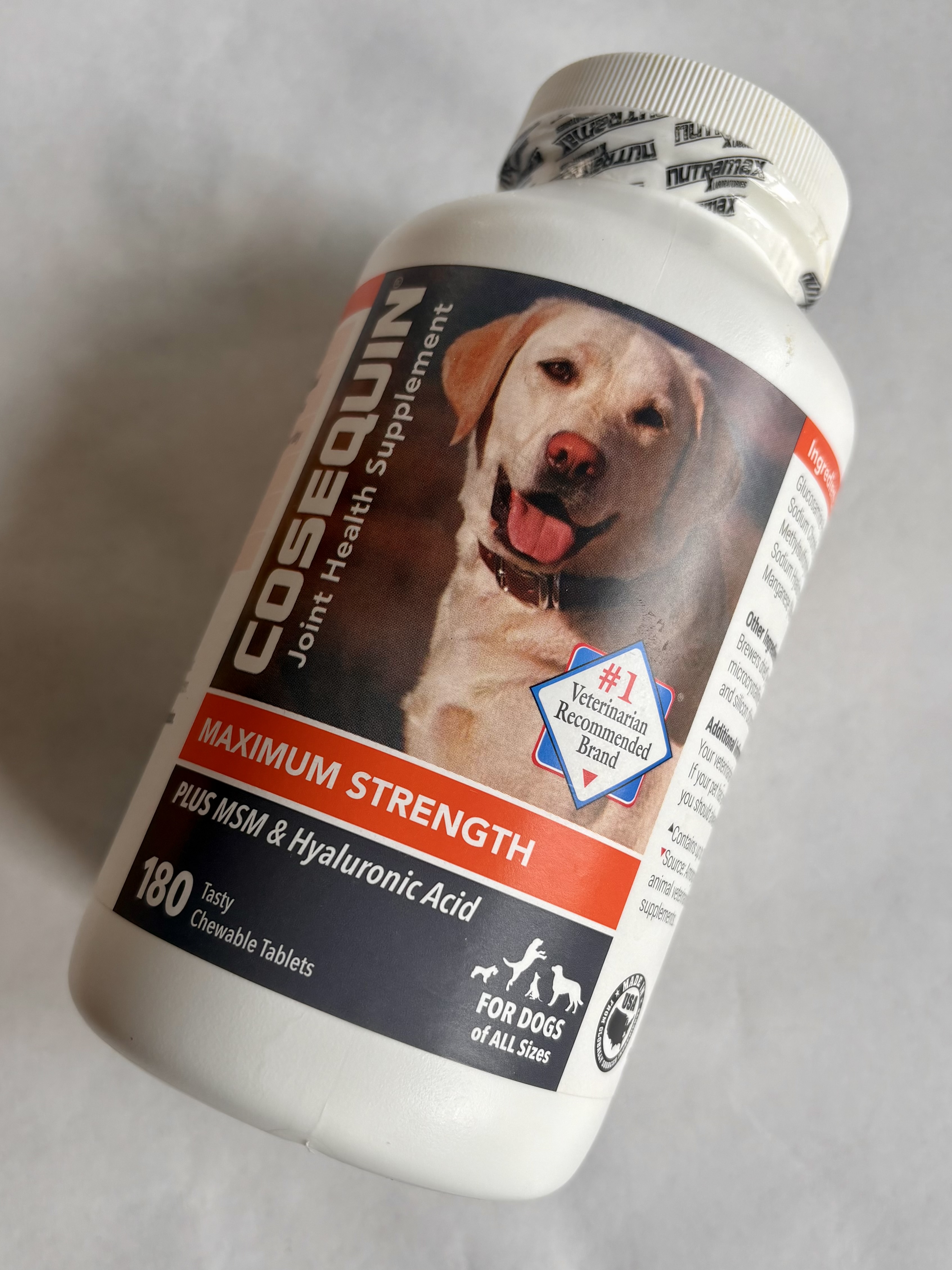 Nutramax Cosequin for Dogs Joint Health Supplement, Contains Glucosamine for Dogs, Plus Chondroitin and MSM, Supports Healthy Joints, For All Breeds and Sizes, Chewable Tablets, 132 Count