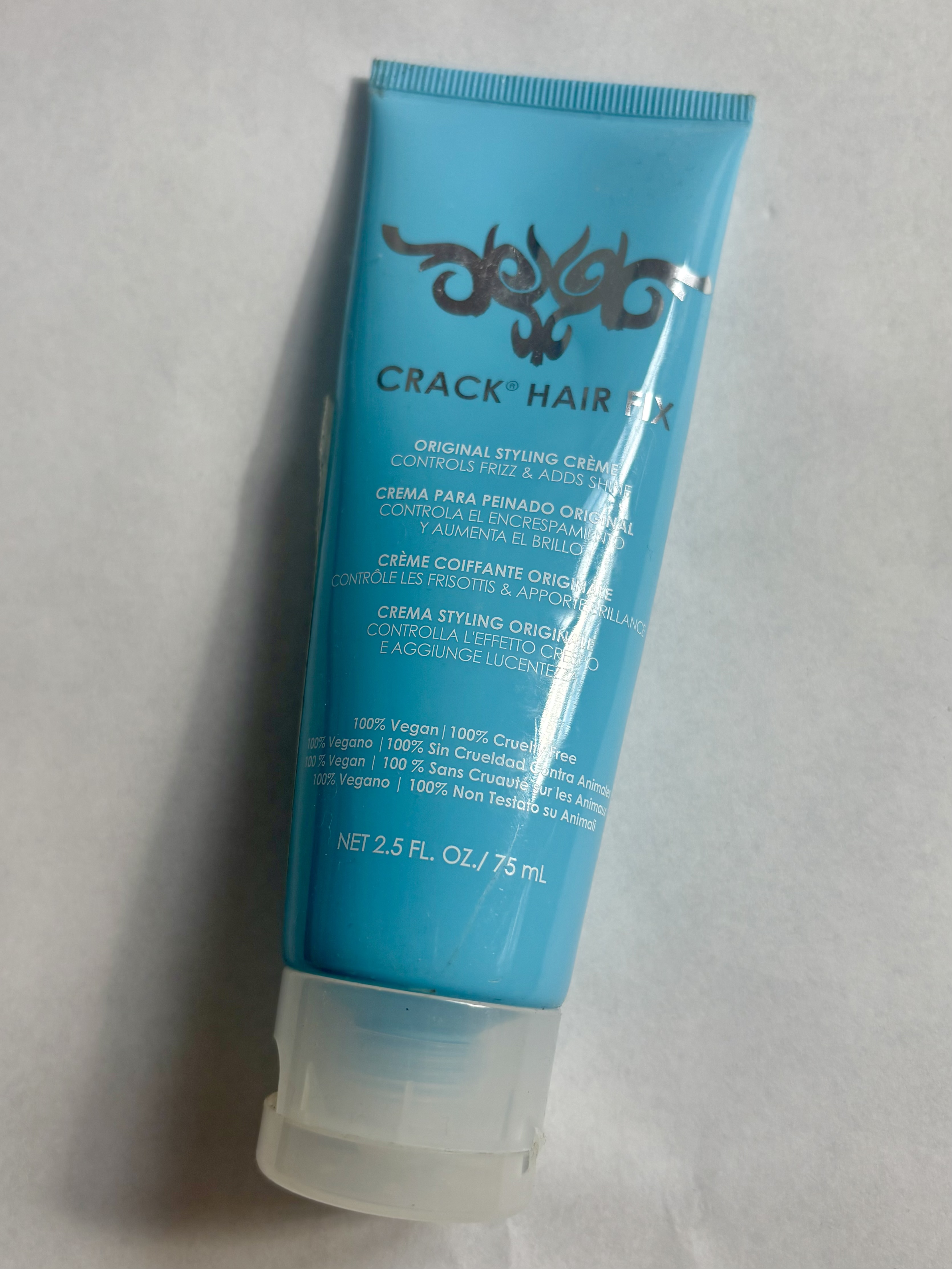 Crack HAIR FIX Styling Treatment - Multi-Tasking, Anti-Frizz, Leave-In Styling Cream with Protection from Humidity, Chlorine, Heat Treatments & Sun, 3 oz