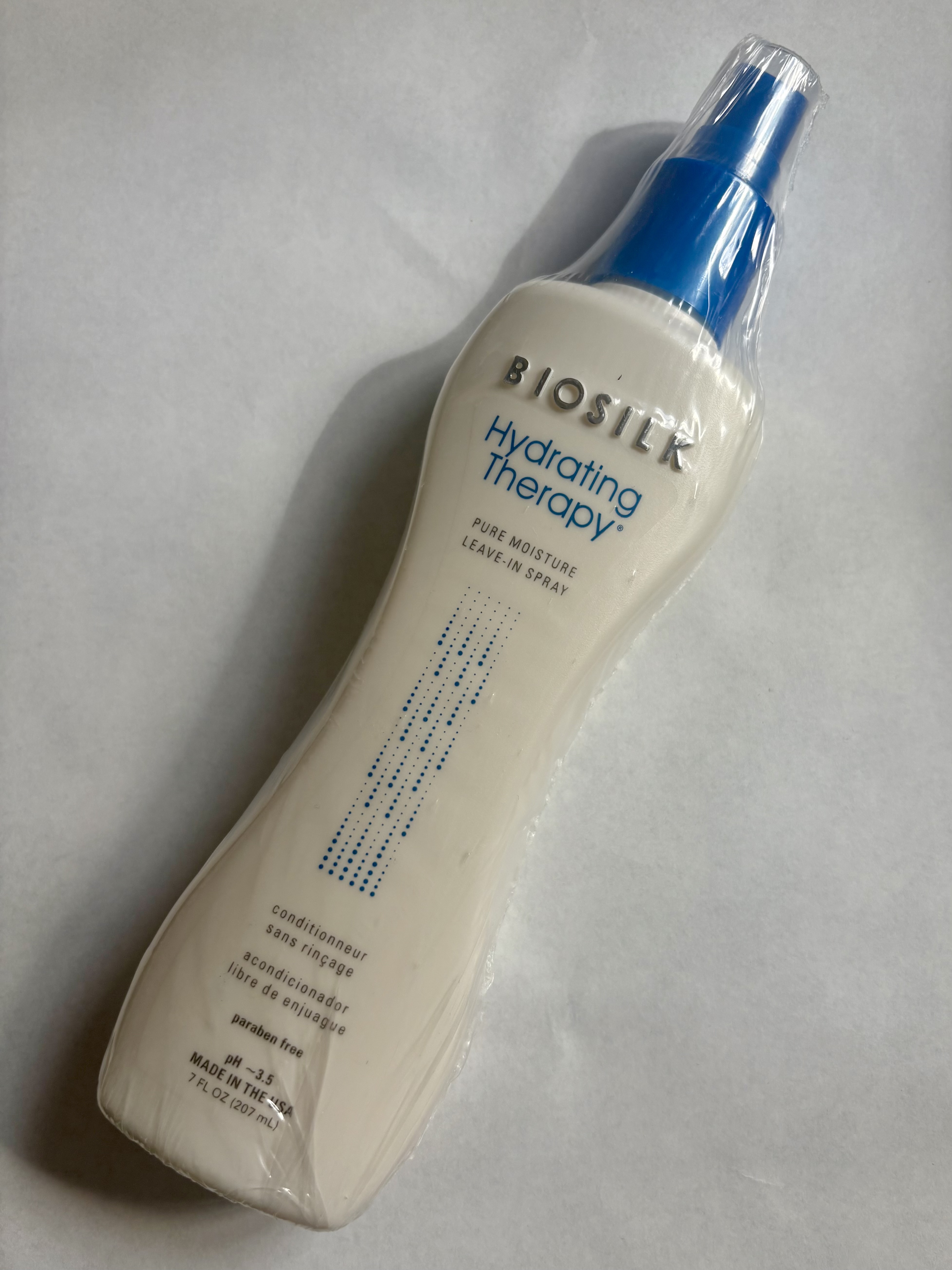 BioSilk Hydrating Therapy Pure Moisture Leave-In Spray, Replenishes Hair Moisture & Protects From Frizz, Sulfate, Paraben, & Cruelty-Free, 7 Oz