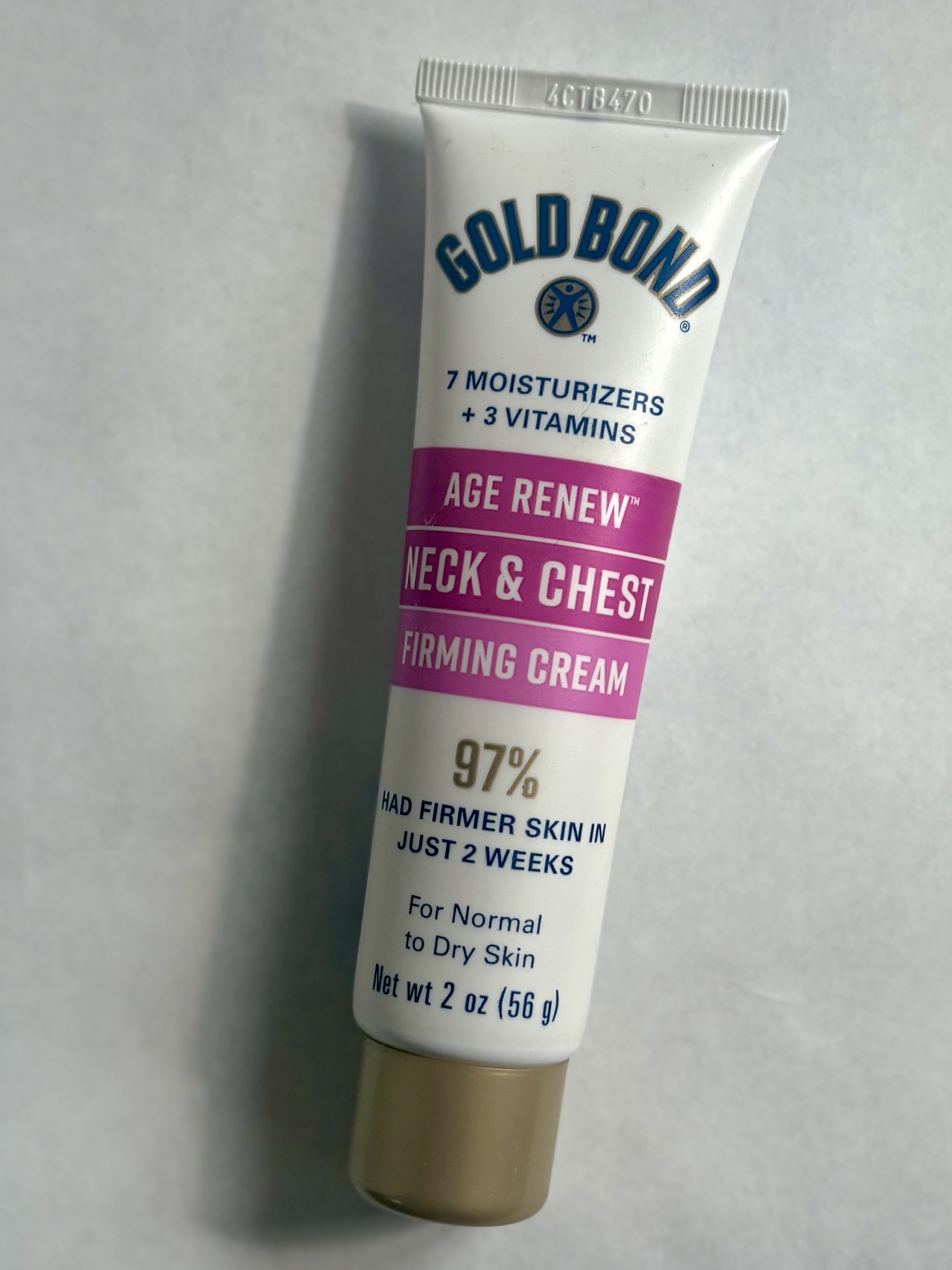 Gold Bond Age Renew Neck & Chest Firming Cream, 2 oz – Clinically Tested Moisturizer for Smoother, Firmer Skin