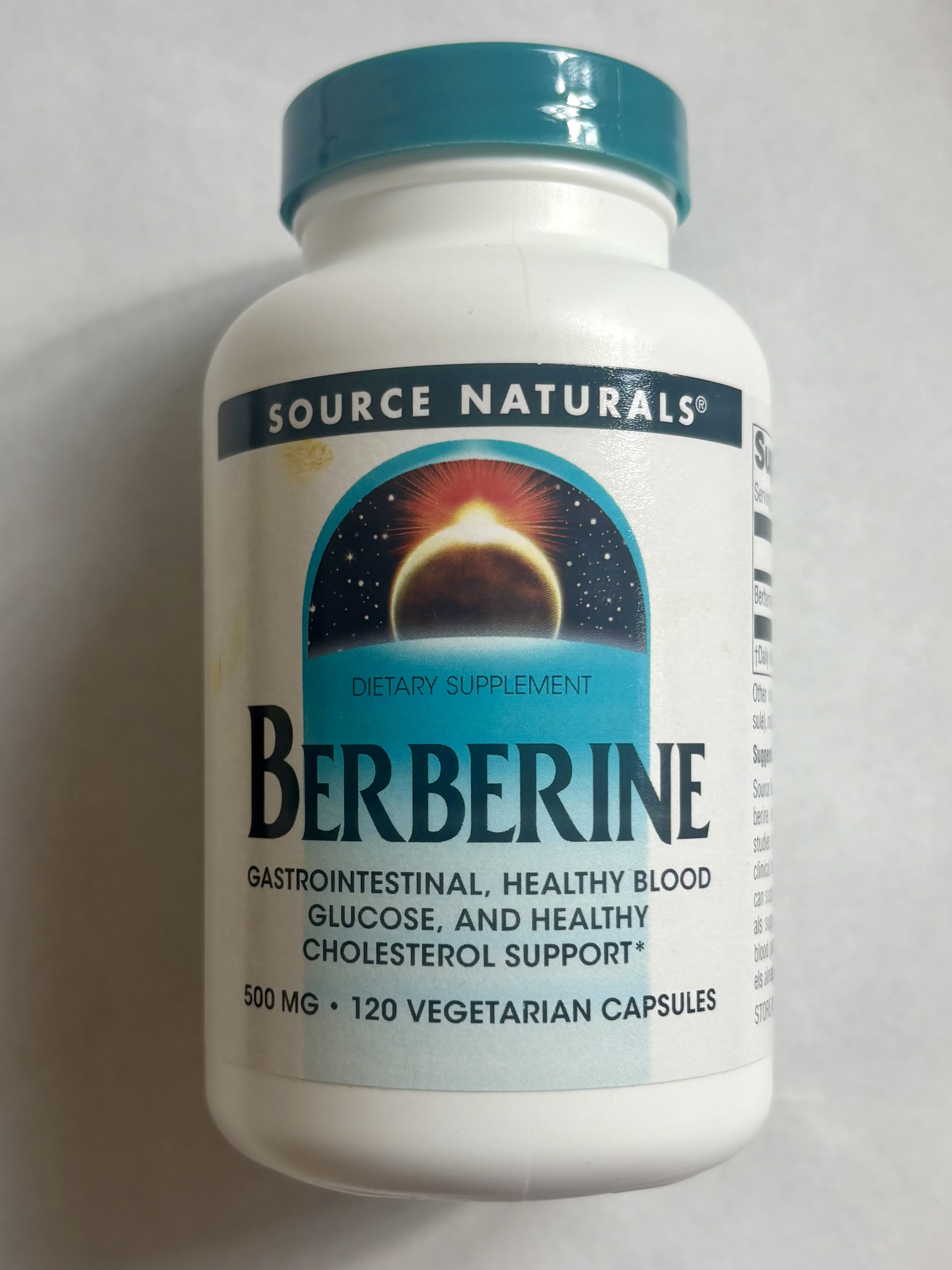 Source Naturals Berberine Vegetable Capsule, for Gastrointestinal Support* - 120 Vegetarian Capsules