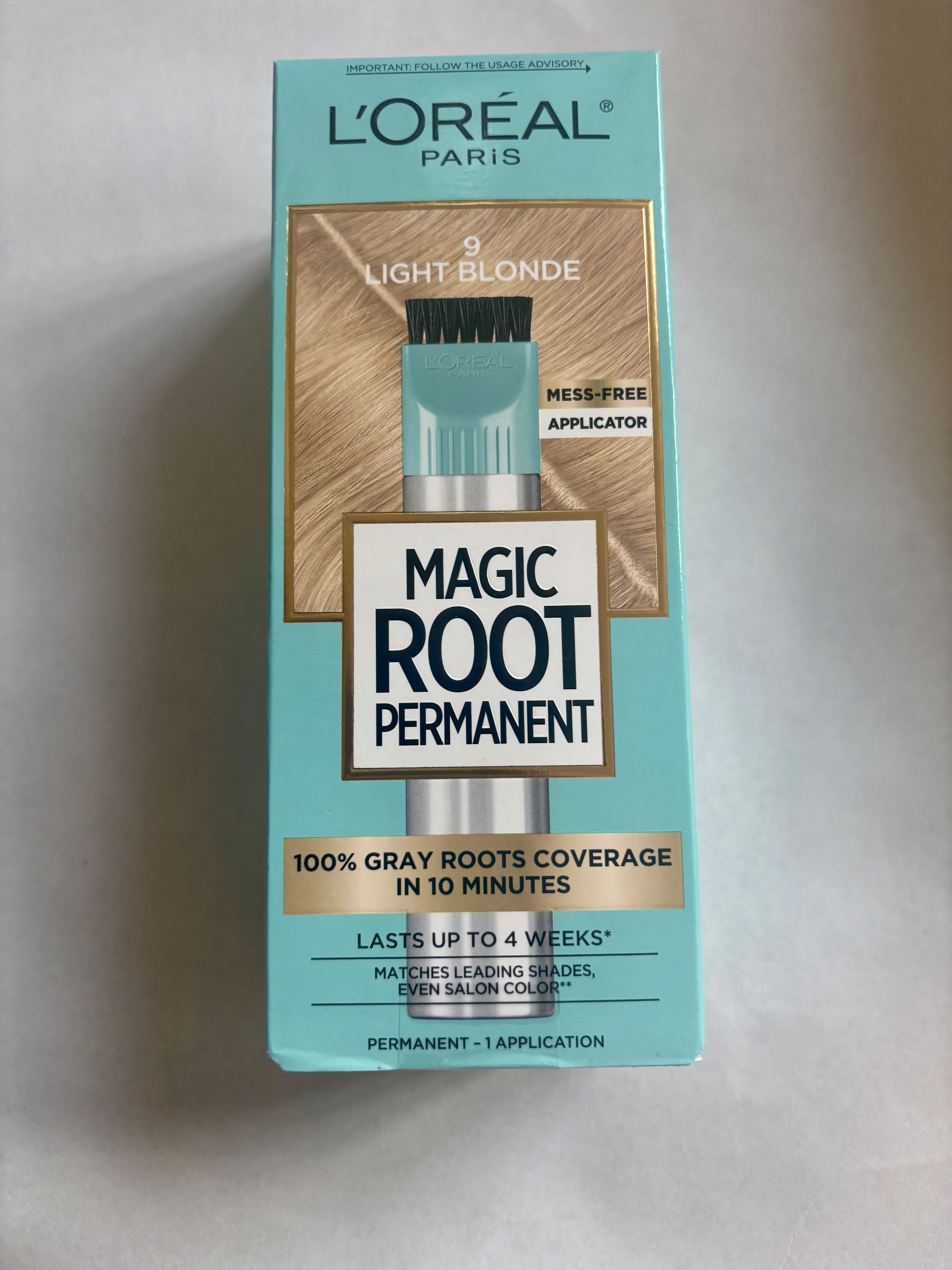 L’Oréal Paris Magic Root Permanent Hair Color, 10 Minute Hair Dye Kit to Rescue Roots with 100% Gray Hair Coverage, 9 Light Blonde, 2 Pack